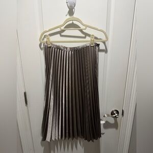 Metallic Pleated Skirt